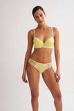 Soutien-gorge préformé culotte bikini jaune