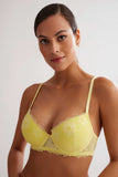 Soutien-gorge préformé culotte bikini jaune